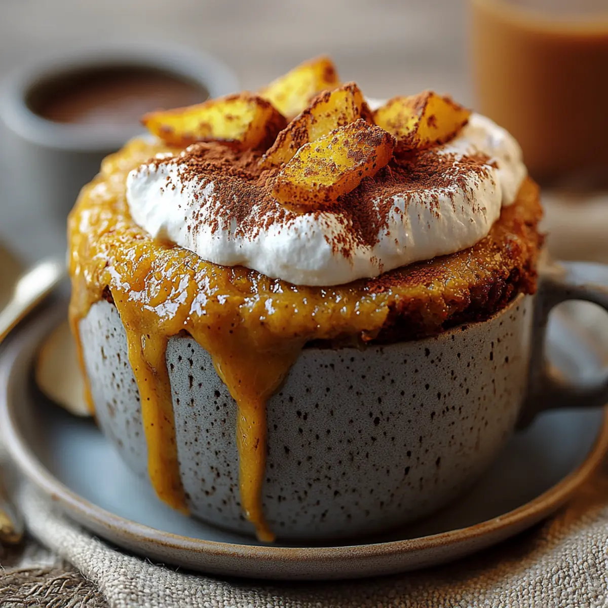 Pumpkin Cinnamon Cottage Cheese Mug Cake