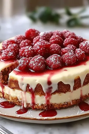 Raspberry Ice Cream Cheesecake
