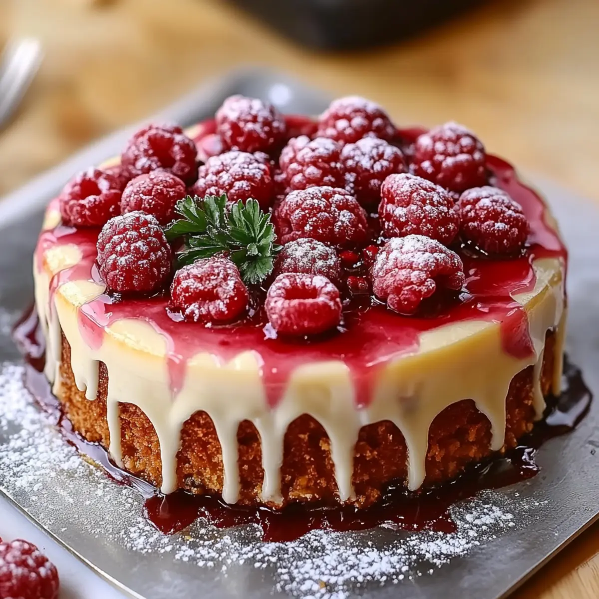 Raspberry Ice Cream Cheesecake