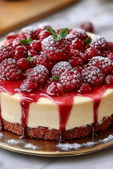 Raspberry Ice Cream Cheesecake
