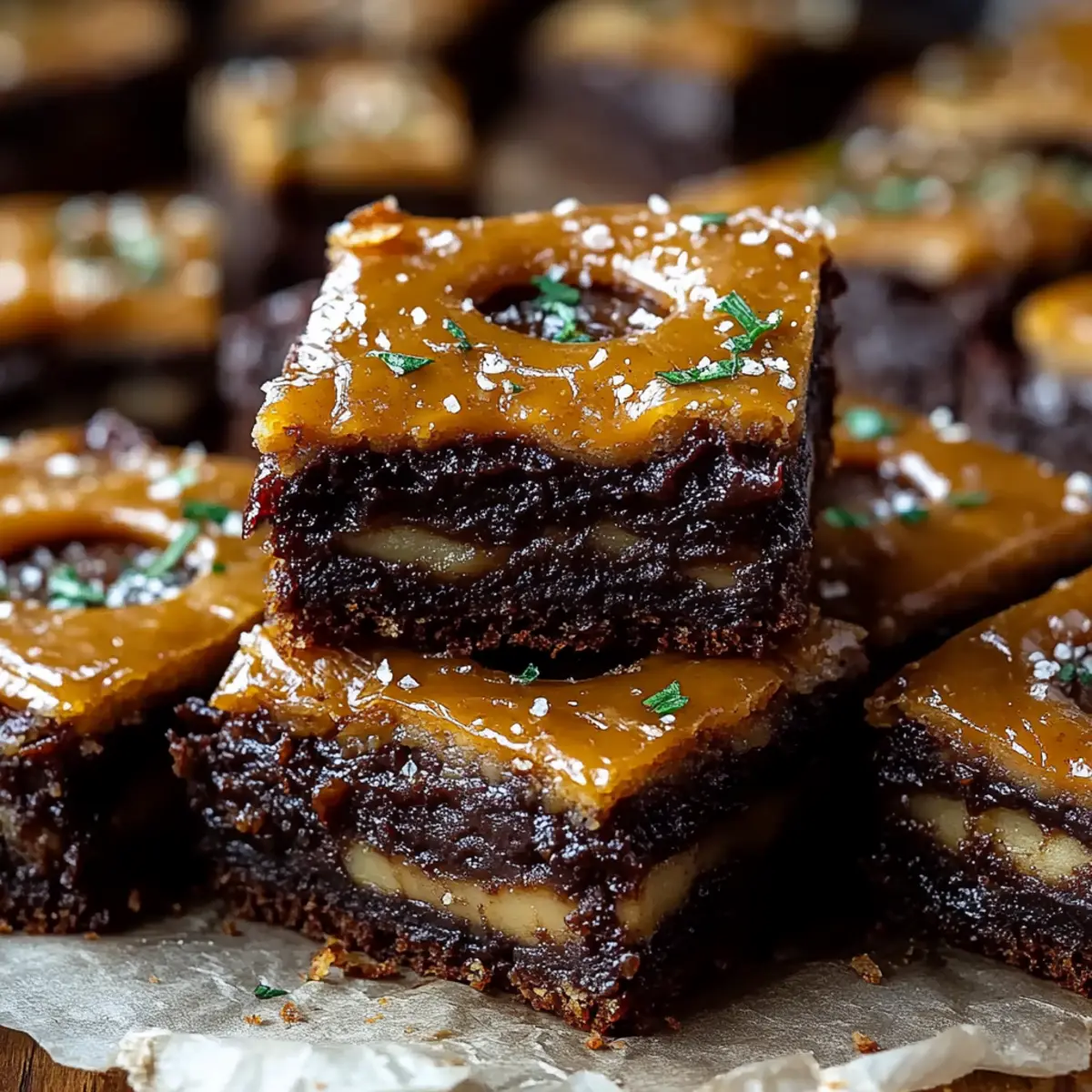 Salted Caramel Pretzel Brownies