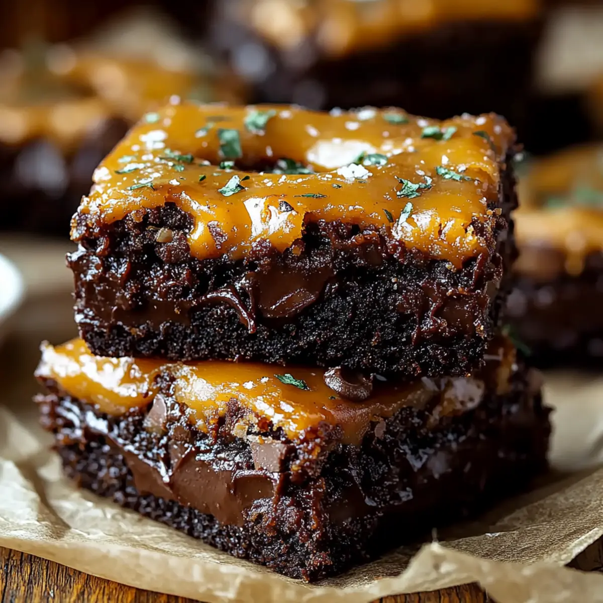 Salted Caramel Pretzel Brownies
