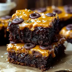 Salted Caramel Pretzel Brownies