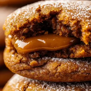 Caramel-Stuffed Ginger Cookies