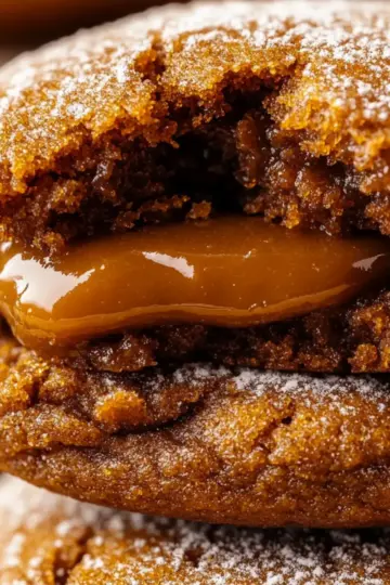Caramel-Stuffed Ginger Cookies