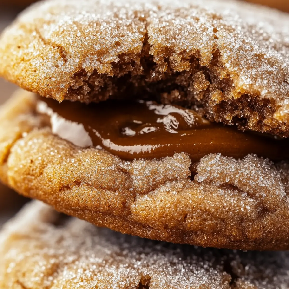 Caramel-Stuffed Ginger Cookies