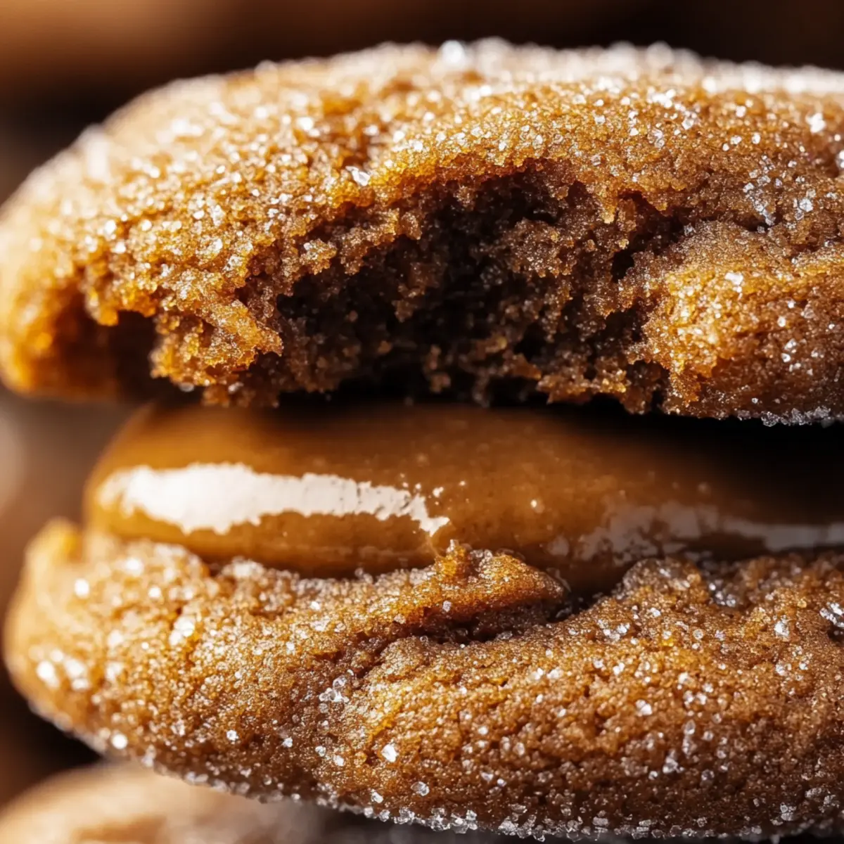 Caramel-Stuffed Ginger Cookies