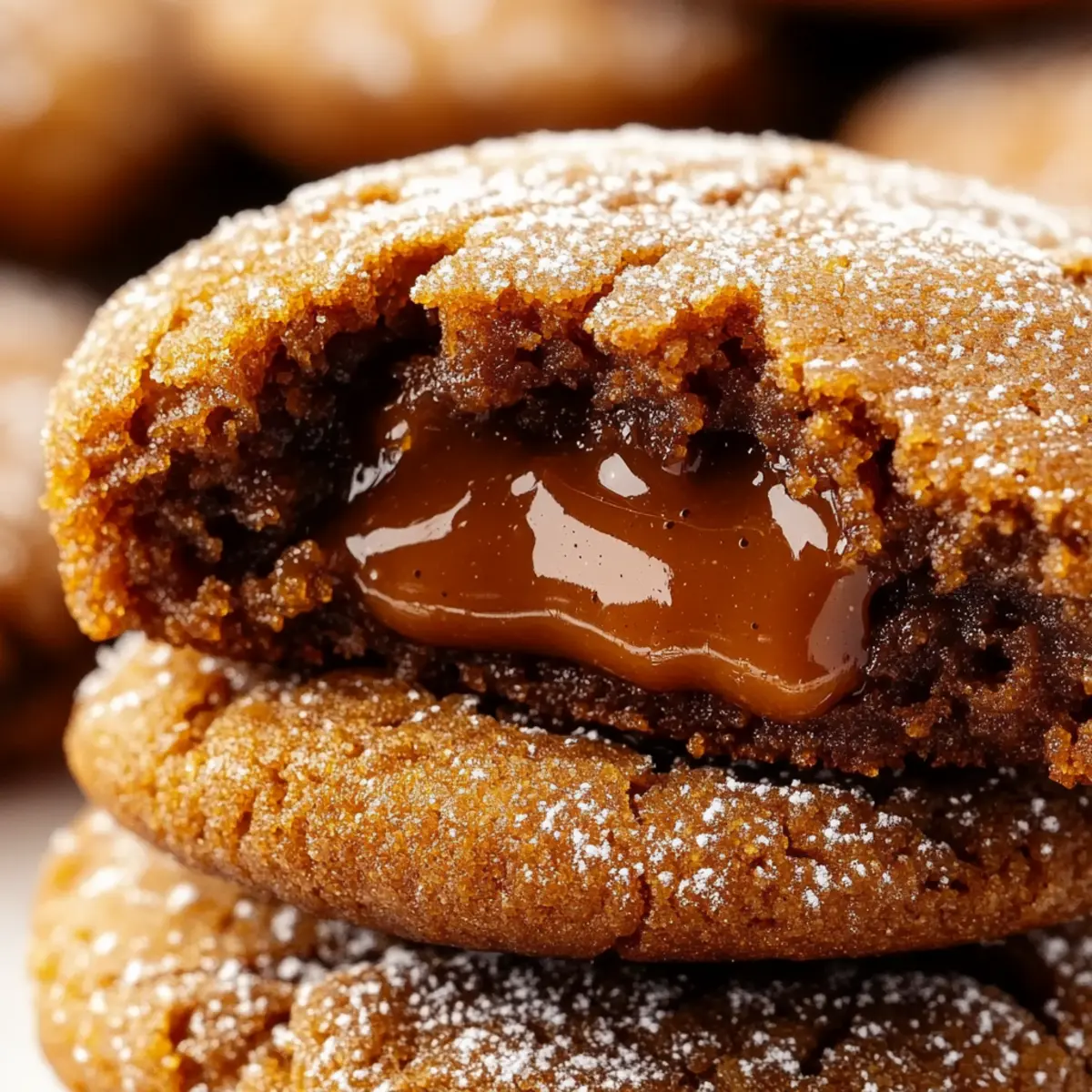 Caramel-Stuffed Ginger Cookies