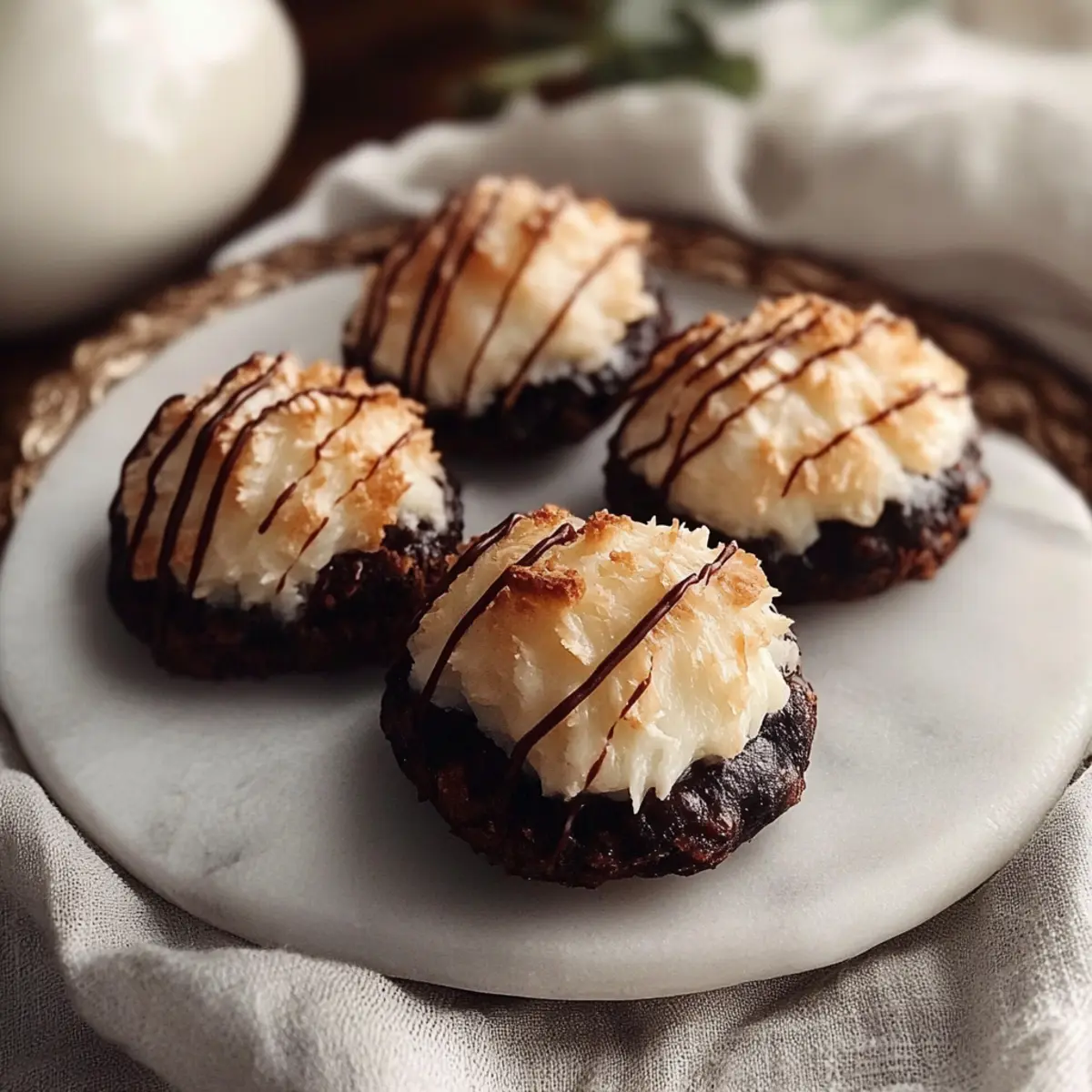 Chocolate-Dipped Coconut Macaroons