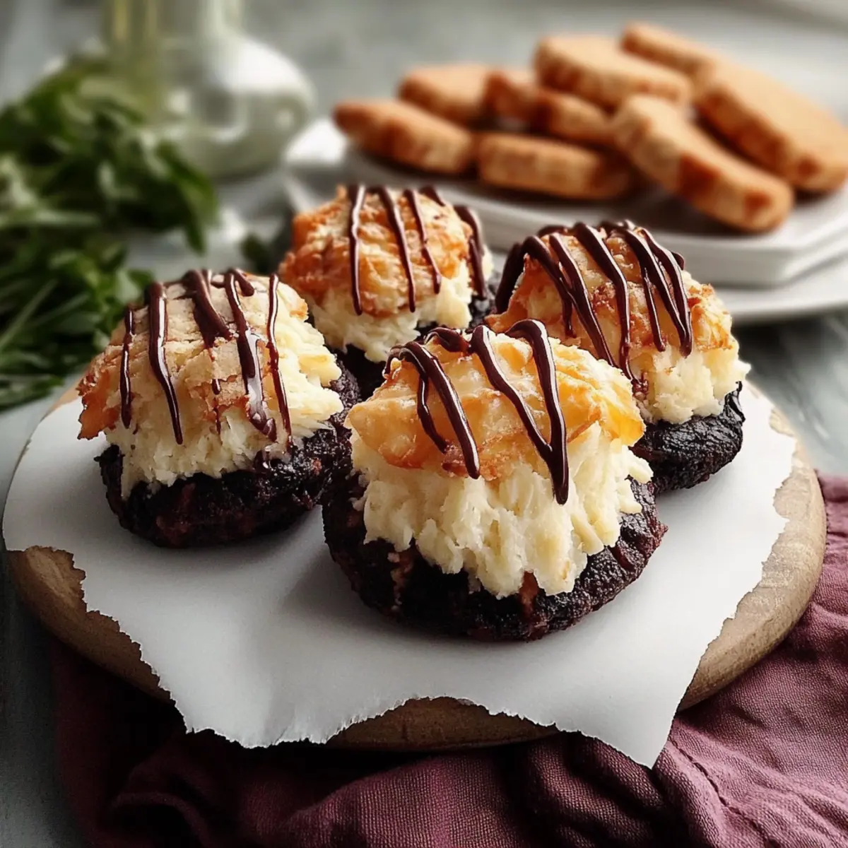Chocolate-Dipped Coconut Macaroons