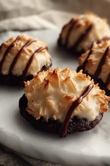 Chocolate-Dipped Coconut Macaroons