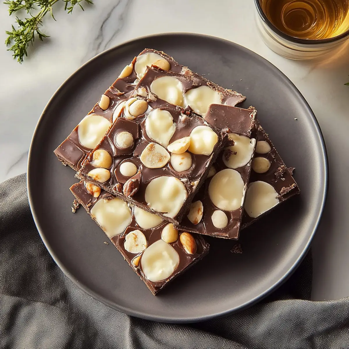 Creamy Chocolate Frozen Yogurt Bark