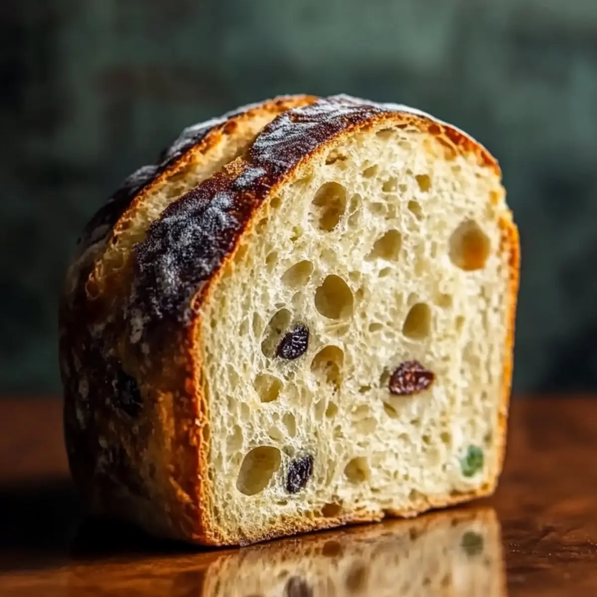Italian Panettone: Traditional Christmas Bread with Candied Fruit and Raisins