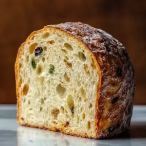 Italian Panettone: Traditional Christmas Bread with Candied Fruit and Raisins