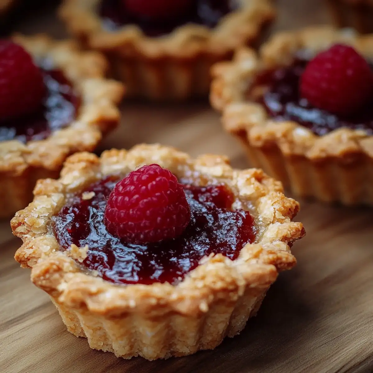 Mini Raspberry Pie with Buttery Crust