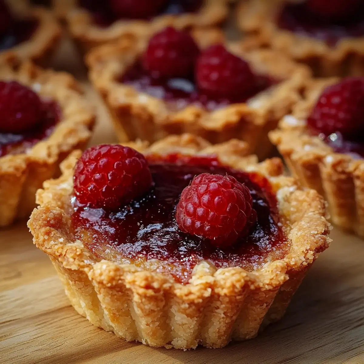 Mini Raspberry Pie with Buttery Crust