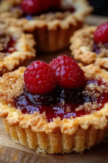 Mini Raspberry Pie with Buttery Crust