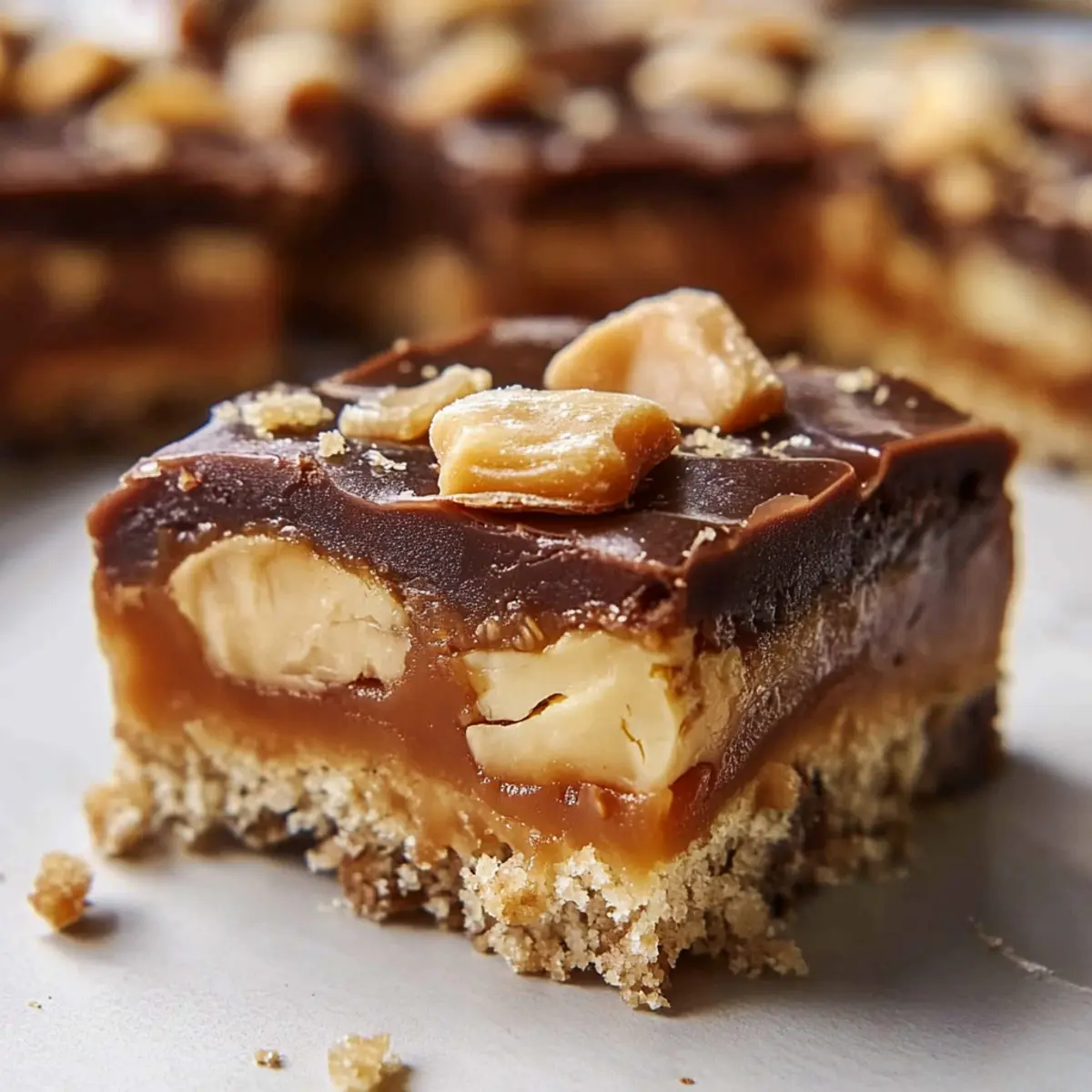 Snickers Tray Bake Slice
