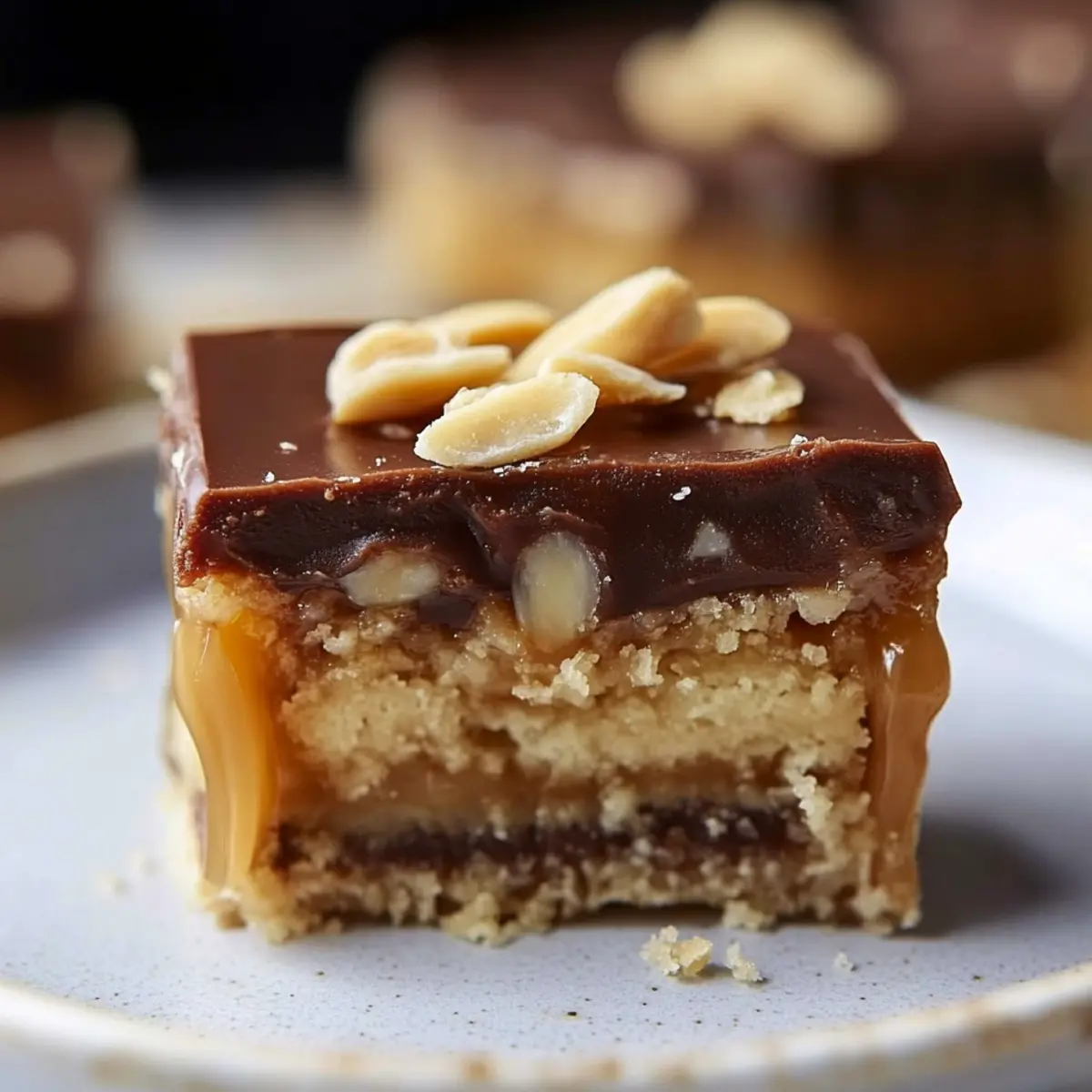 Snickers Tray Bake Slice