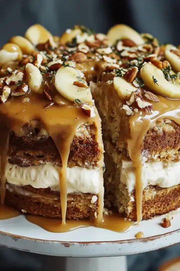 Caramel Banana Cake