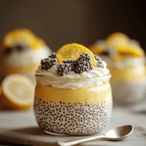 Lemon Cream Chia Pudding with Oat Milk