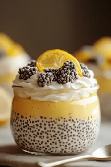 Lemon Cream Chia Pudding with Oat Milk