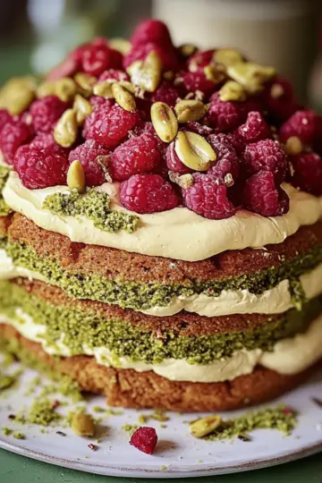 Pistachio Raspberry Cake
