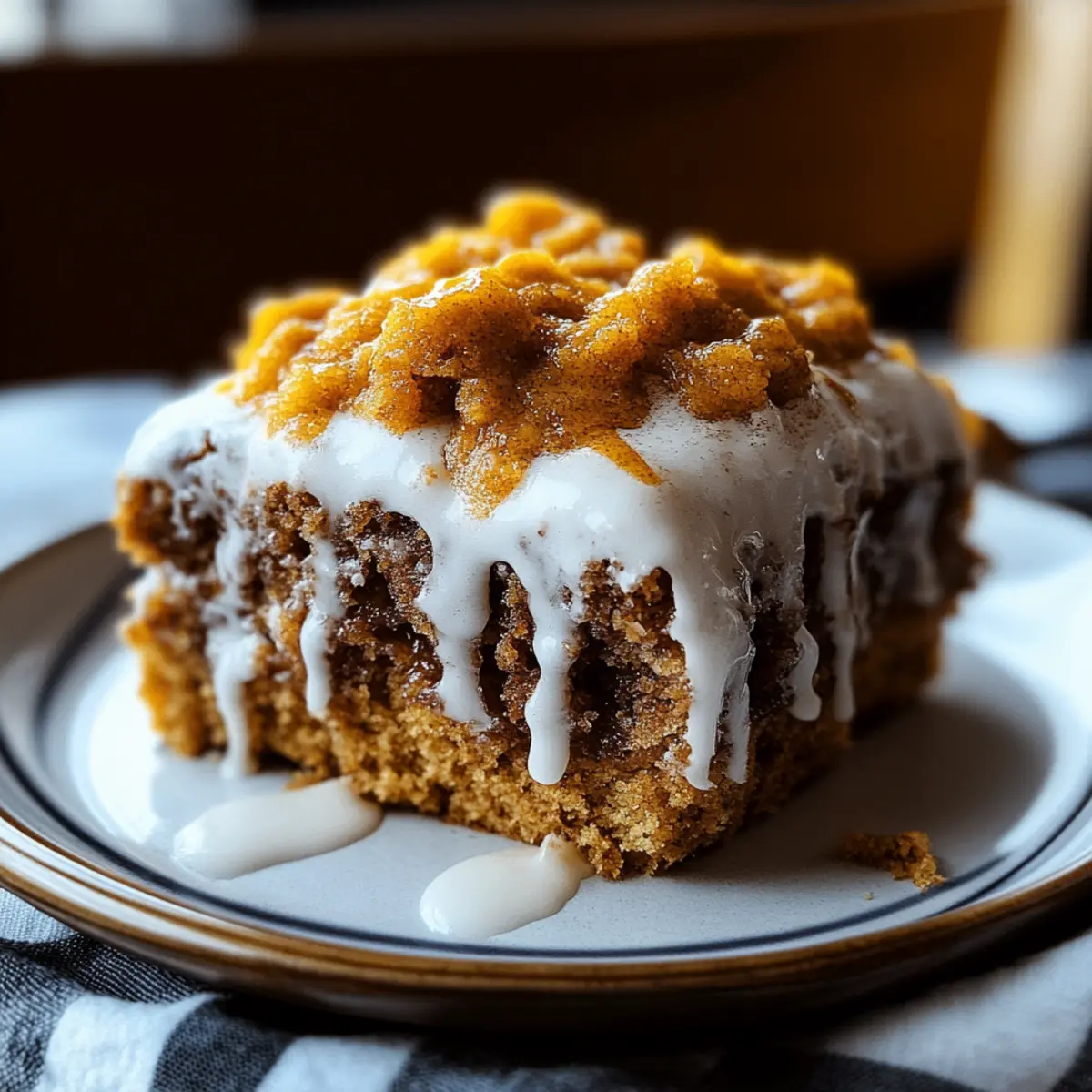 Pumpkin Cinnamon Roll Cake