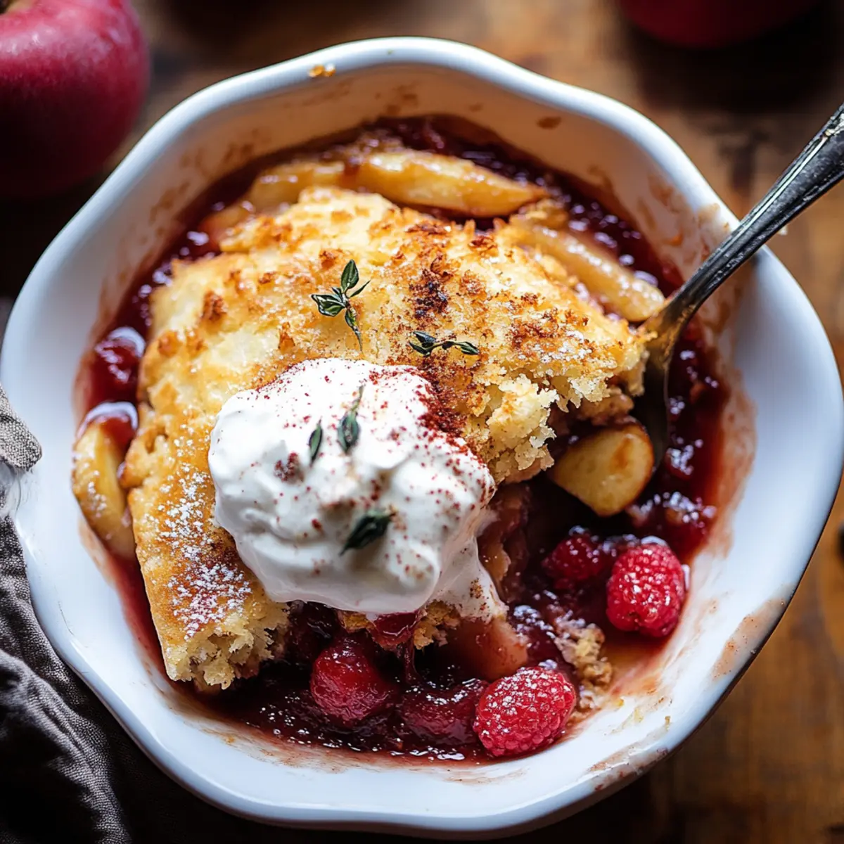 Spiced Cranberry Cobbler