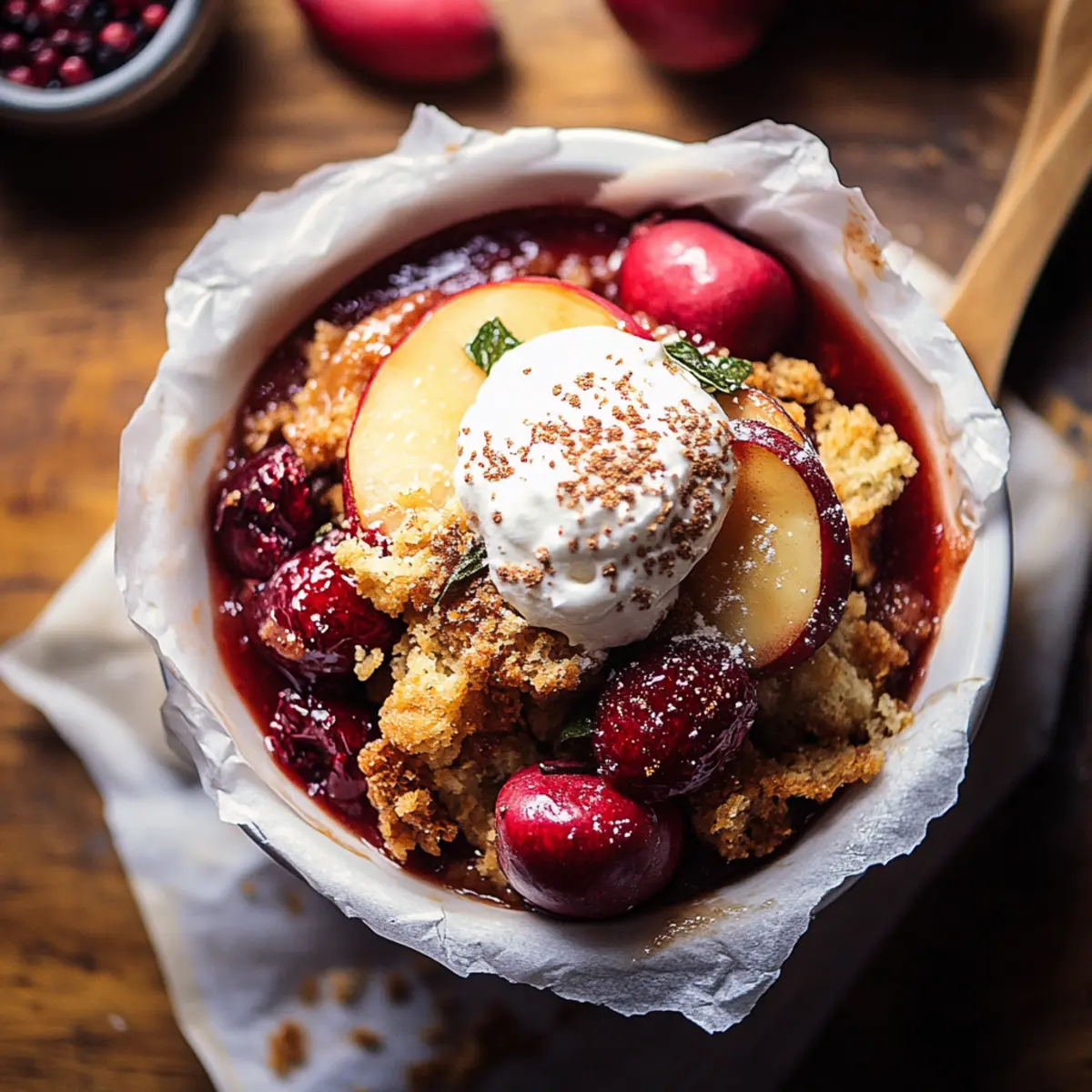 Spiced Cranberry Cobbler