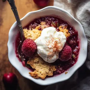 Spiced Cranberry Cobbler