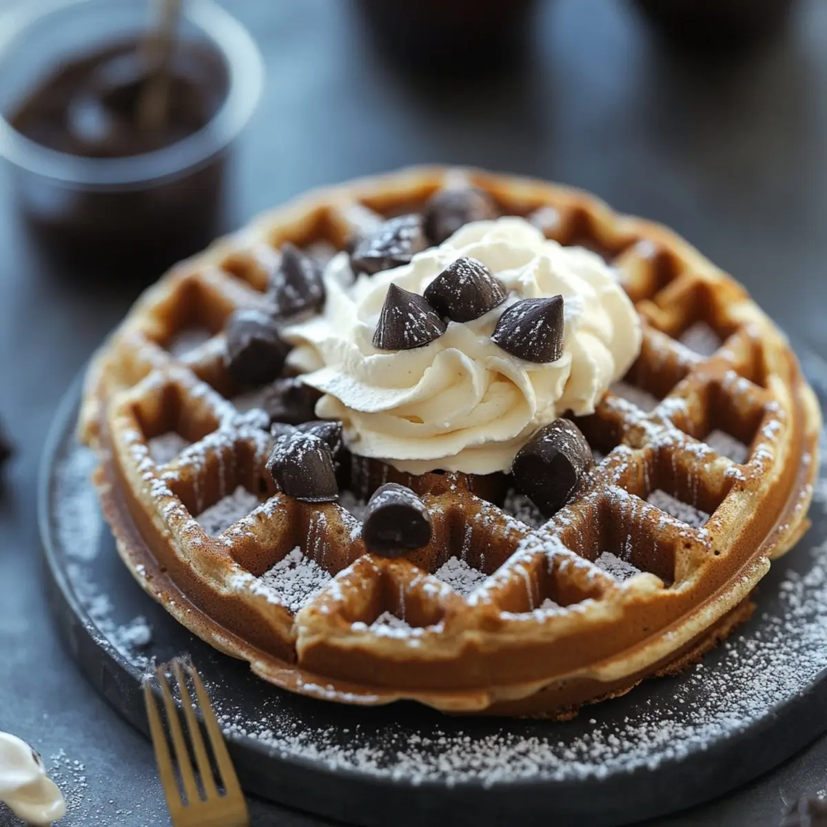 Decadent Chocolate Chip Waffles