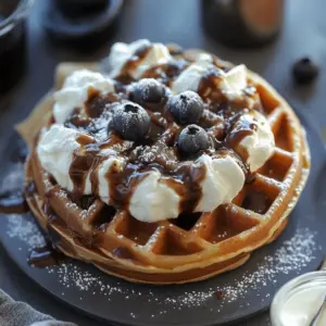 Decadent Chocolate Chip Waffles