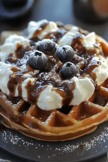 Decadent Chocolate Chip Waffles