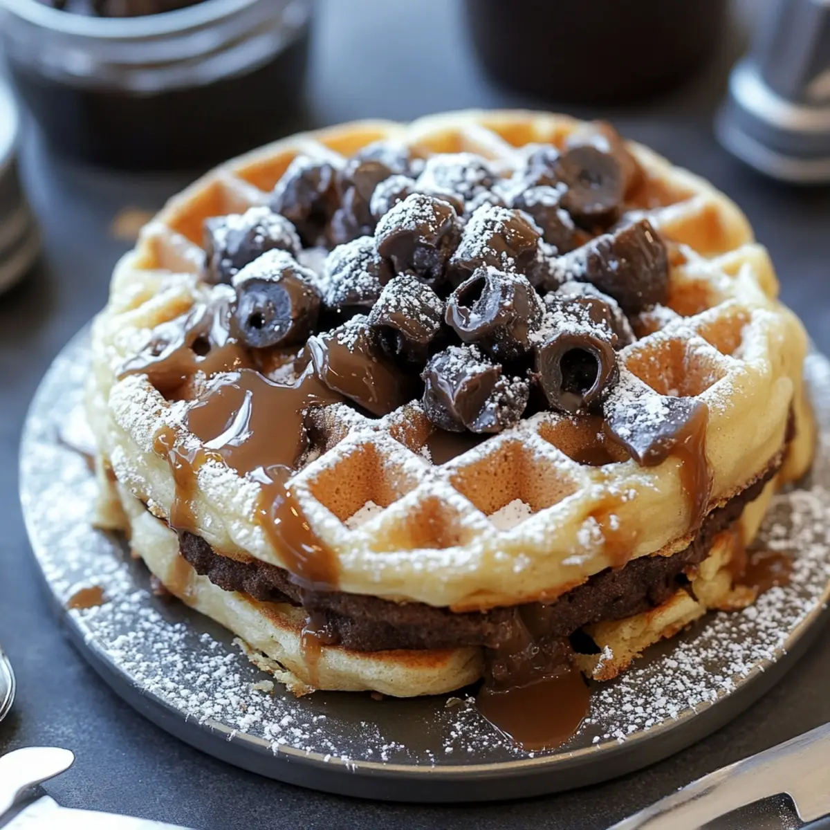 Decadent Chocolate Chip Waffles