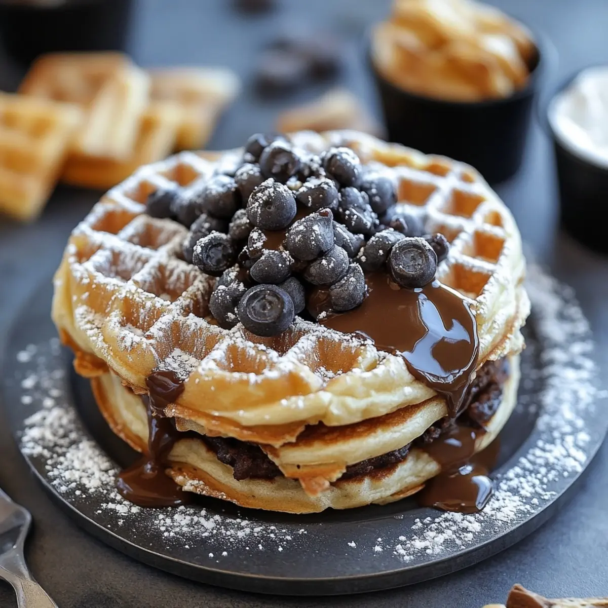 Decadent Chocolate Chip Waffles
