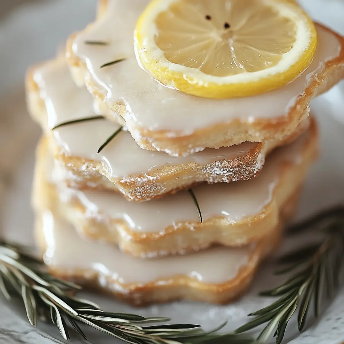 Lemon Rosemary Shortbread Cookies