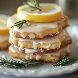 Lemon Rosemary Shortbread Cookies