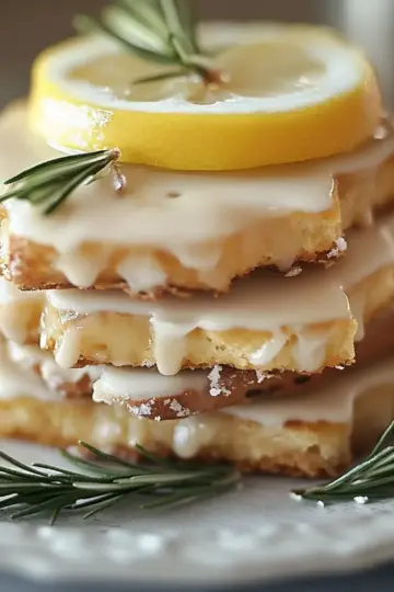 Lemon Rosemary Shortbread Cookies