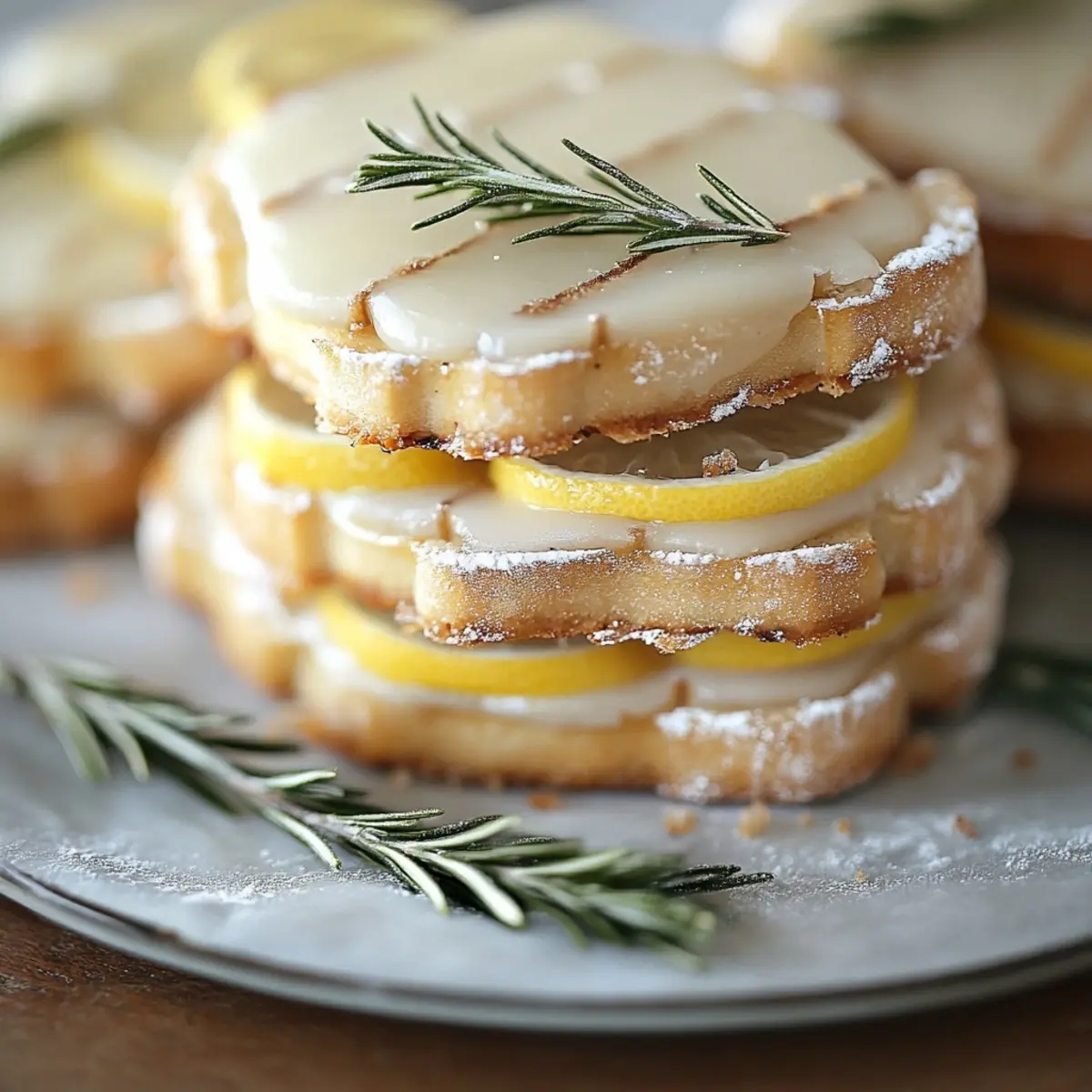 Lemon Rosemary Shortbread Cookies